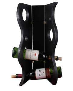 Blacked Curved Wine Rack  