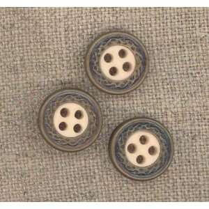  1/2 plastic metal button ivory By The Each: Arts, Crafts 