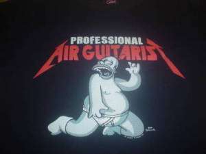 HOMER SIMPSON PROFESSIONAL AIR GUITARIST T SHIRT SIZE M THE SIMPSONS 