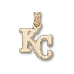 Kansas City Royals KC 1/2 Pendant   14KT Gold Jewelry
