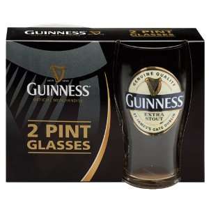 Guinness 2011 New Label Extra Stout Tulip Pint Glasses (2 Pack 