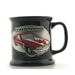  Ford Red Mustang Black Coffee Mug: Kitchen & Dining