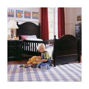    Cottage Cove Twin Low Post Panel Bed   Black: Home & Kitchen