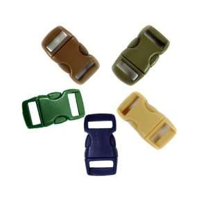 100   3/8 Buckles, Mix of Military Colors (5 different colors, 20 of 