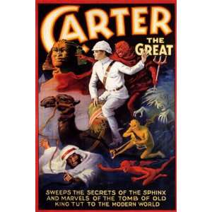THE GREAT CARTER MAGICIAN MAGIC SECRETS SPHINX TOMB OLD KING SMALL 