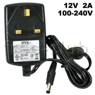 DC 12v 2A LED/CCTV/DVR Power Supply AC Adapter(UK Plug)  