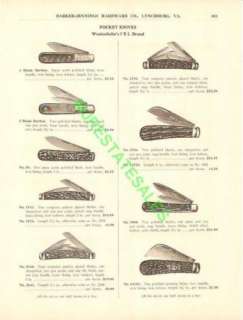 1917 Wostenholm IXL I X L Pocket Knife Catalog Ad  