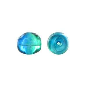  Two Tone Baroque Shape Glass Bead 8mm Blue Green: Arts 