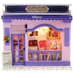   Wooden European Shop Miniature Dollhouse  Queen Shop Toys & Games