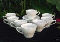 MEAKIN CLASSIC WHITE CUP SAUCER TEA SET FOR 8 16PC  