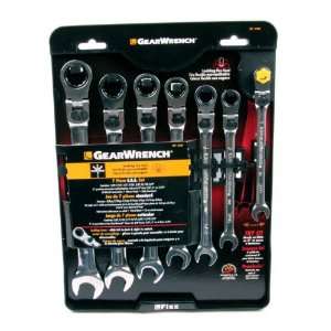   Piece XL Lock Flex Ratcheting Comb Wrench Set  SAE