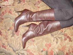Banana Republic Br Leather Spike High Heel Calf Boots 8  
