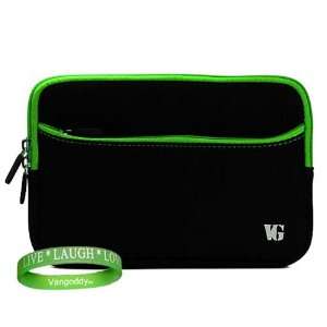  MacBook Sleeve with Extra Pocket *Black with Green Trim 
