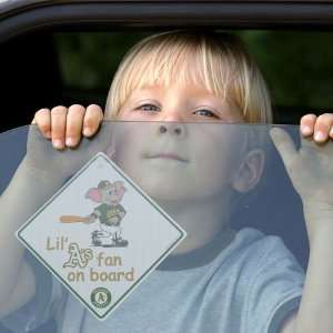   : MLB Oakland Athletics Lil Fan On Board Car Sign: Sports & Outdoors