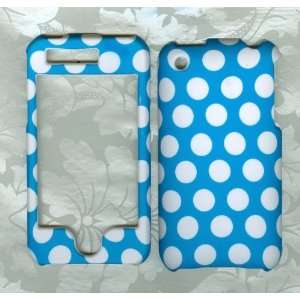 : BLUE DOT APPLE IPHONE 3G FACEPLATE SNAP ON COVER CASE: Cell Phones 