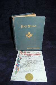 Vintage 1932 Masonic Personal Bible  