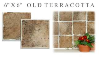   rustic style Old Terracotta 6x6 tiles for either kitchen or bathroom