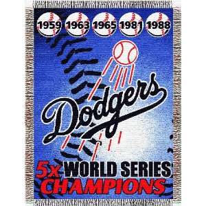 com Los Angeles Dodgers World Series Commemorative Woven MLB Tapestry 