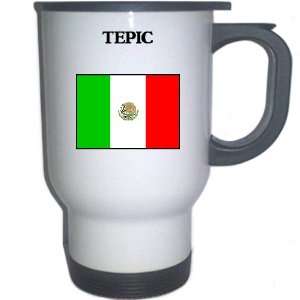  Mexico   TEPIC White Stainless Steel Mug: Everything 
