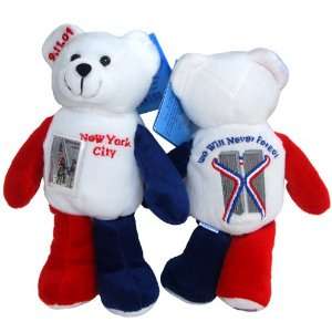  New York City Memorial Stamp Teddy Bear Beany Plush Toys 