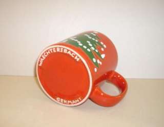 Waechtersbach Germany Christmas Tree Red Coffee Mug  
