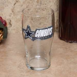  NFL Dallas Cowboys 16oz. Pewter Logo Pub Glass: Sports 