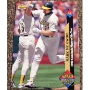   Mark McGwire # 493 MLB Baseball Award Winners Card: Sports & Outdoors