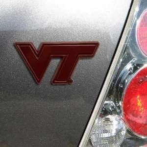   Virginia Tech Hokies Team Logo Color Chrome Auto Emblem: Automotive