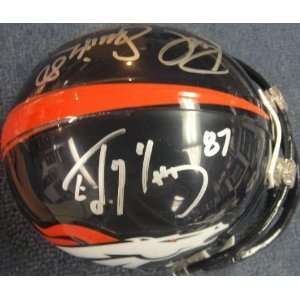 Autographed Rod Smith Mini Helmet   Ed McCaffrey   Autographed NFL 