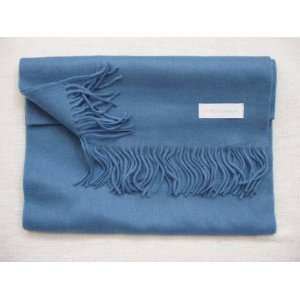  Pure Cashmere Scarf, Blue, for Man & Woman, Floor Sample 