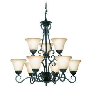  Woodbridge Lighting 12122 TBK Textured Black Jamestown 9 