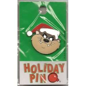  Warner Brothers Looney Tunes Taz in Santa Hat Holiday Pin 