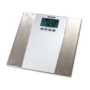 Taylor Scales 5568F Body Fat  Body Water Scale In Silver and Stainless 