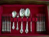 89 Piece Set LUNT Sterling Silver ALEXANDRA 6 Piece PLace Set for 12 