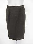 BILL BLASS Brown Knee Length Wool Skirt Sz 6  