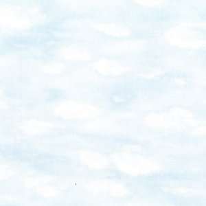   Cabin quilt fabric by Moda, thin white clouds on pale blue sky: Arts