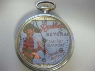 Old Pocket Watch Rochelle Beverage Black Memorabilia  