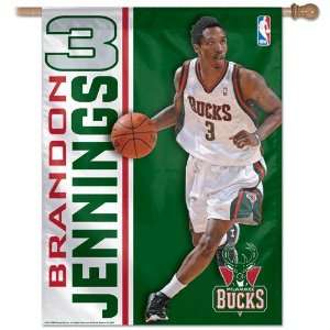 NBA Bucks Brandon Jennings Flag Patio, Lawn & Garden