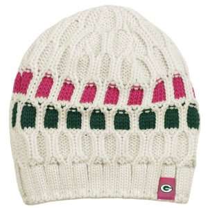   Womens Pink Breast Cancer Uncuffed Knit Hat: Sports & Outdoors