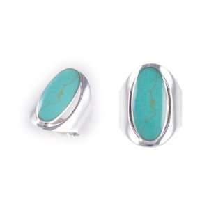  Oval Turquoise Inlay Ring (Small)   Size 8 Jewelry