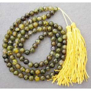   Dragon Skin Agate Beads Buddhist Prayer Mala Necklace: Everything Else