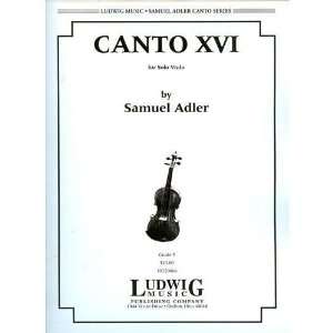   Canto XVI for Solo Viola   Ludwig Music Edition Musical Instruments