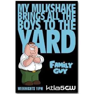  Family Guy Poster   Peter Milkshake Promo Flyer   TV Show 