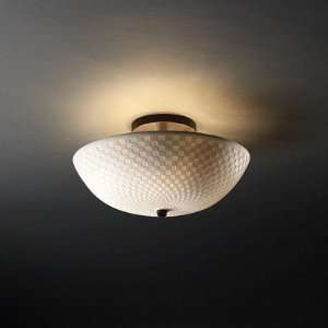  Checker Bowl Semi Flush Bronze Ceiling Light: Home 