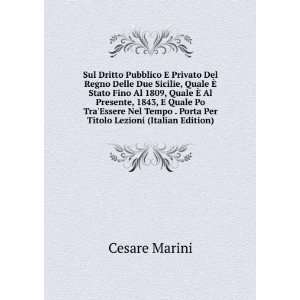   Per Titolo Lezioni (Italian Edition) Cesare Marini  Books