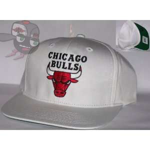  Chicago Bulls White Snapback Hat Cap