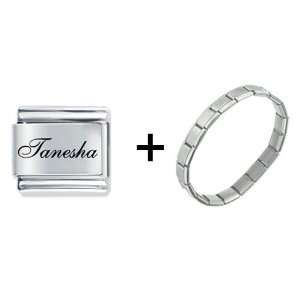   : Edwardian Script Font Name Tanesha Italian Charm: Pugster: Jewelry