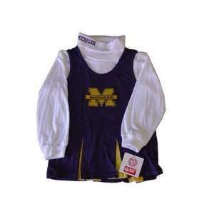 Michigan Wolverines NCAA Blue Cheerleader Dress size 6X  