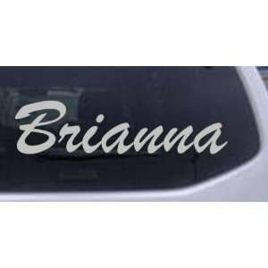  Brianna Car Window Wall Laptop Decal Sticker    Silver 8in 