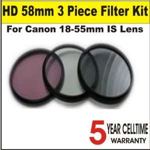  58mm 3 Piece Digital Filter Kit (includes UV, CPL and FLD Filters 